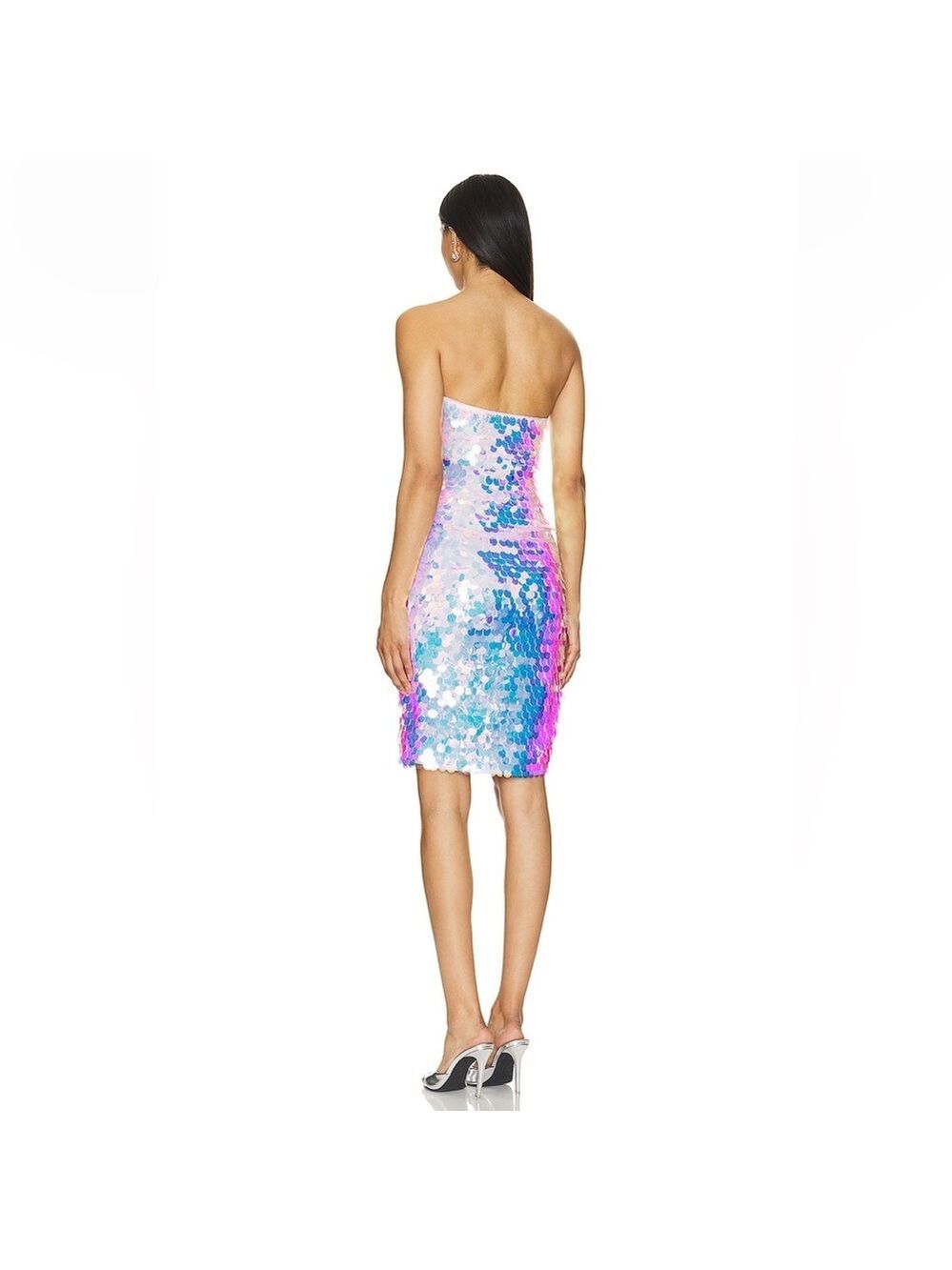 Susana Monaco Iridescent Sequin Midi Dress Size XS NWT - Picture 2 of 12